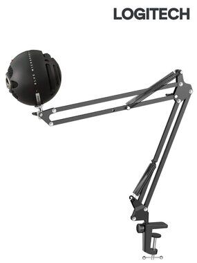 Logitech Blue Snowball USB Microphone with InnoGear Boom Arm
